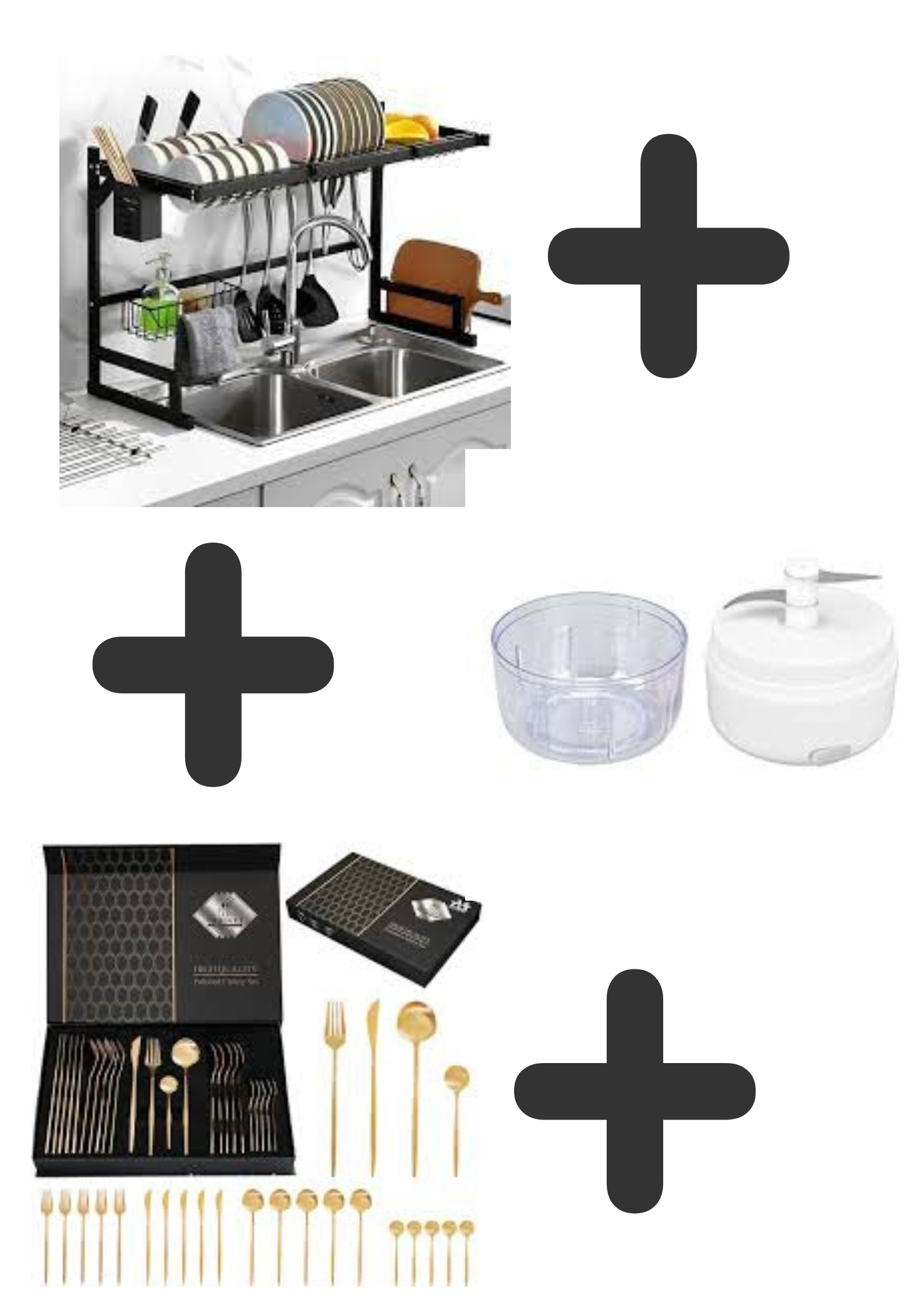 ORGANIZADOR LOZA 85CM+CUBIERTOS 24+PICAD